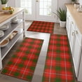 thumbnail image 2 of Red Green Checkerboard Checkered Pattern Kitchen Rugs Sets Of 3,Kitchen Runner Rugs Non Skid Washable,Decorative Kitchen Floor Mats for Kitchen,Sink,Laundry,17"x30"+ 17"x47" + 17"x59", 2 of 6