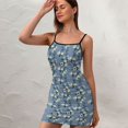 thumbnail image 3 of Ladies Elegant Sling Sleeveless Sexy Dress flowers, 3 of 6