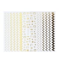 thumbnail image 2 of Funie Nail Art Sticker Gold Colour Geometry Shapes PET Material Long-lasting Nail Art Sticker For Salon, 2 of 7