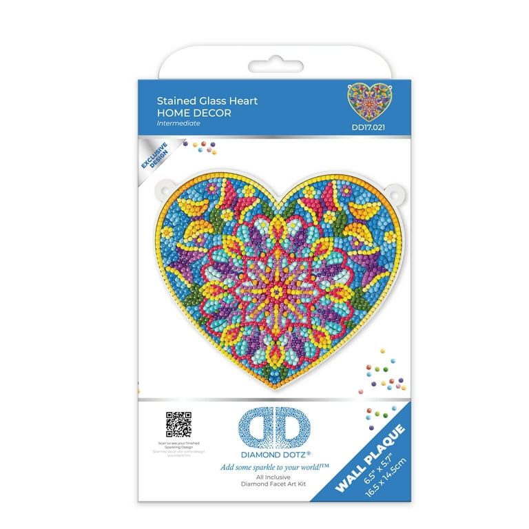 DIAMOND DOTZ® Stained Glass Heart Wall Plaque Diamond
