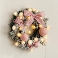 thumbnail image 2 of Guirnalda colgante de puerta de flor de ratán Artificial de Navidad con cadena de luz, decoración de pared para fiesta de Festival en casa # EW, 30CM, 2 of 4