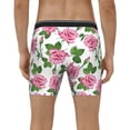 thumbnail image 4 of Salouo Rose Flowers Pattern Men's Boxer Briefs, Soft & Breathable Underwear Elastic Waistband Briefs for Men,1-Pack, 4 of 7