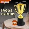 thumbnail image 3 of Plastic Golden Cup Trophy for Kids - 24 Pack - 4 Inch Achievement Prize Awards - Ideal Recognition for School, Sports, Office, Carnival Games - Party Favors, Decor, Props - Motivational, 3 of 7