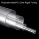 thumbnail image 4 of Tubo redondo rígido claro Uxcell 11mm(7/16") ID x 13mm(1/2") OD x 0.5Ft(150mm) Longitud, 4 of 6