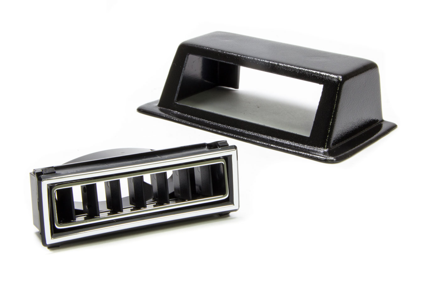 VINTAGE AIR Black/Chrome Rectangle Under Dash Louver P/N 49050VUL