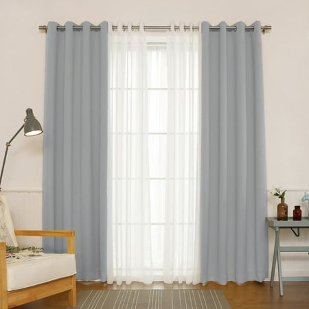 Best Home Fashion Silver Grommet Solid Blackout Mix And Match