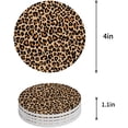 thumbnail image 1 of FMSHPON Leopard Print Set of 8 Round Coaster for Drinks, Absorbent Ceramic Stone Coasters Cup Mat with Cork Base for Home Kitchen Room Coffee Table Bar Decor, 1 of 6