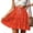 Orange, variant on FRSASU Women's Summer Floral High Waist Ruffle Short Mini Skirts Drawstring Tie Polka Dots Skirt Flowy Beach Skorts Yellow