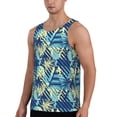 thumbnail image 2 of Pofeuu Hawaiian Style Print Men's Workout Tank Tops Sleeveless Muscle Gym Shirt Quick Dry-3X-Large, 2 of 7