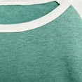 thumbnail image 3 of Womens Fall Striped Long Sleeve Blouses Pullover Baseball Top Round Neck Casual Loose Raglan Shirts, 3 of 9