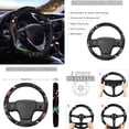 thumbnail image 3 of Renewold Dragonfly Flower Colorful Car Seat Cover Full Set Car Accessories 11 PCS, with Non-slip Steering Wheel Covers Seat Belt Cover Car Coasters Keychain Universal Fit Most Vehicles SUV Sedans, 3 of 7