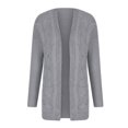 thumbnail image 6 of Odeerbi Chunky Cardigans For Women Cardigan Sweaters Solid Color Wool Pocket Recreational 2025 Long Sleeve Tops Gray, 6 of 8