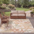 thumbnail image 3 of Safavieh Courtyard Gladwin Botanical Indoor/Outdoor Area Rug, Beige/Rust, 6'7" x 6'7" Square, 3 of 10