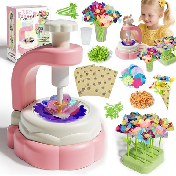 Make Your Bouquet,Kids Crafts Toys for 3 4 5 6 Years Girls,Toddlers Toys for Girls 3-6 Years,Birthday Gift Ideas for 3 Year Old Girls