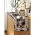 thumbnail image 5 of Table Runner 120 Inches Long for Kitchen Dining, Texas Star Vintage Dresser Scarf Farmhouse, Dining Table Decorations for Wedding/Parties, Retro Country Brown Stars Checkered 13 x 120 In, 5 of 8