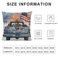 thumbnail image 6 of YANMS Throw Pillow Covers Truck Fireworks Farmhouse Pillow Covers with Sayings Floral Star and Stripes Cushion Case Memorial Day Independence Day American Flag of July Decorative 2pcs White, 6 of 6