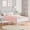 White, variant on Twin Size Bed Frame, Heart Shaped Metal Bed Frame with Headboard and Footboard, Platform Bed Frame with Sturdy Slat Support, Underbed Storage Space, No Box Spring Needed, Purple