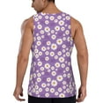 thumbnail image 3 of Xecao Daisies Flowers Men's Tank Top Workout Quick Dry Sleeveless Gym Jogging Muscle Shirts Summer Swim Beach Tops, 3 of 9
