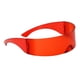 thumbnail image 5 of Gafas de sol futuristas divertidas con visera única y espejada para fiestas de cosplay rojo, 5 of 9
