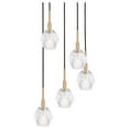 thumbnail image 2 of Woodbridge Lighting Jewel 5-Light Metal Cluster Pendant in Brass, 2 of 4