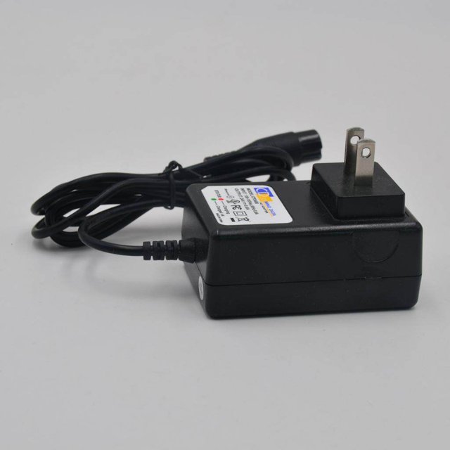 destyer 24V 0.6A 3-Prong Battery Charger For Razor Scooter E100 E125 E500S PR200