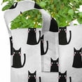 thumbnail image 2 of Cat Grow Bags 5-Pack, Abstract Modern Monochrome, Heavyduty Fabric Pots with Handles for Plants, 2 Sizes, Charcoal Grey Pale Pink, by Ambesonne, 2 of 3