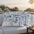 thumbnail image 2 of Outdoor Pillow Covers 20x12 Set of 2, Blue Eucalyptus Leaves Waterproof Patio Throw Pillow Covers for Couch Sofa Chair, Fall Botanical Autumn Floral Decorative Pillowcases for Throw Pillows, 2 of 9