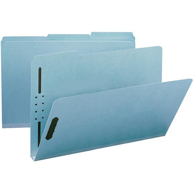 Dossiers à Attaches en Carton 100 % Recyclés, Bleu - Légal - Capacité de 125 Feuilles