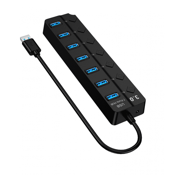 7-port high-speed USB3.0 hub with independent switch usb extender computer HUB splitter