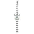 thumbnail image 2 of Galaxy Gold 0.6 Carat 14k Solid White Gold Butterfly Bracelet Aquamarine, 2 of 3