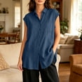 thumbnail image 6 of Sheghy Womens Tank Tops Plus Size Women Spring Summer Cotton Linen Loose New Sleeveless Top, Crew Neck Blouse, 6 of 6
