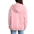 thumbnail image 4 of lcziwo Womens Full Zip Hoodies Athletic Trendy Long Sleeve Jacket with Pockets Solid Color Drawstring Hoodies Fall Winter 2026 Pink,L, 4 of 8