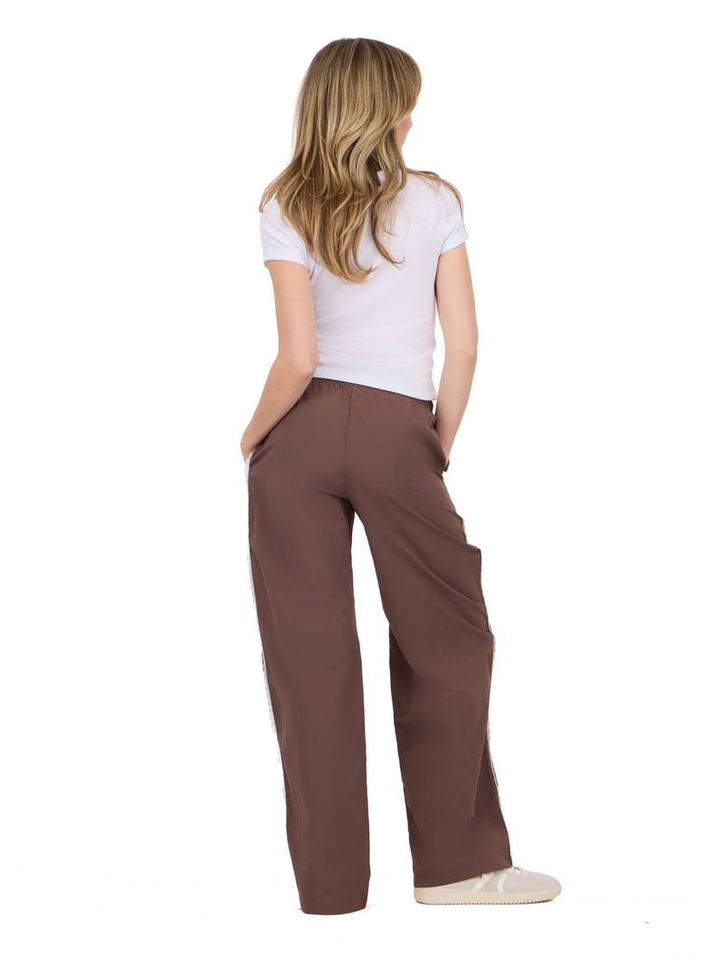 Forever 21 Women's Nylon Wide Leg Pant with Lace Trim, Sizes XS-XL