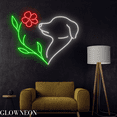 thumbnail image 2 of Glowneon Dog Flower Heart Neon Sign, Dog Led Sign, Dog Lover Gifts, 2 of 5
