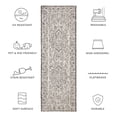 thumbnail image 6 of SAFAVIEH Courtyard Joey Medallion Indoor/Outdoor Runner Rug, Slate/Grey, 2'3" x 14', 6 of 10