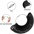 thumbnail image 3 of Juego De Medidor De Anillos Y Anillero De Plástico, 3 Piezas NEGRO, 3 of 5