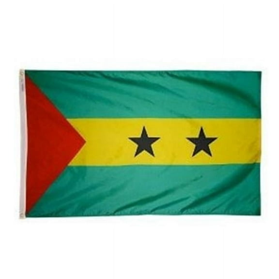 3 ft. x 5 ft. Nyl-Glo Sao Tome and Principe Flag