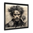 thumbnail image 2 of Designart "Mystical Vintage Blueprint of Giants I" Abstract Framed Wall Art Decor - Modern Blue Giants Entryway Framed Wall Art Print, 2 of 6