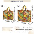 thumbnail image 2 of FORMRS Womens Corduroy Tote Bag Crossbody Shoulder Handbag with Pocket, Retro Autumn Leaves, 2 of 7