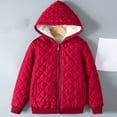 thumbnail image 5 of Toddlers and Kids Quilted Jackets Sherpa Fleece Lining Hooded Winter Puffer Coats Zip Up Thick Warm Girls Boys Coat (11 Years, Red), 5 of 6