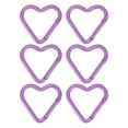 thumbnail image 1 of Clip en Forma de Corazón Uxcell [Paquete de 6] - Clip de Llaveros con Gancho de Resorte [Púrpura Claro/Aleación de Aluminio], 1 of 6