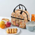 thumbnail image 4 of HUIACONG Aluminum Film Meticulous Stitching Insulated Lunch Tote for Office Outdoor, Large Capacity Lightweight Lunch Bag, Basketball Capybara Print, 4 of 10