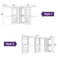 thumbnail image 2 of Homieasy 95"-132"Closet System With Drawers & Shelves Corner Closet,Freestanding Wardrobe Organizer, DIY Custom Storage for Bedroom, Living Room, Sets of 3,White, 2 of 7