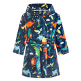 thumbnail image 3 of LYMAYTER Hooded Bathrobe for 2-12Y Kids Toddler Boys Dinosaur Print Robe Soft Flannel Loose Warm Home Robe, 3 of 10