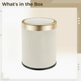 thumbnail image 4 of Cream Smart Sensor Trash Can,Automatic Touchless with Odor Control,Silent Open/Close, Double Bucket for Kitchen, Bathroom,Office, 4 of 5
