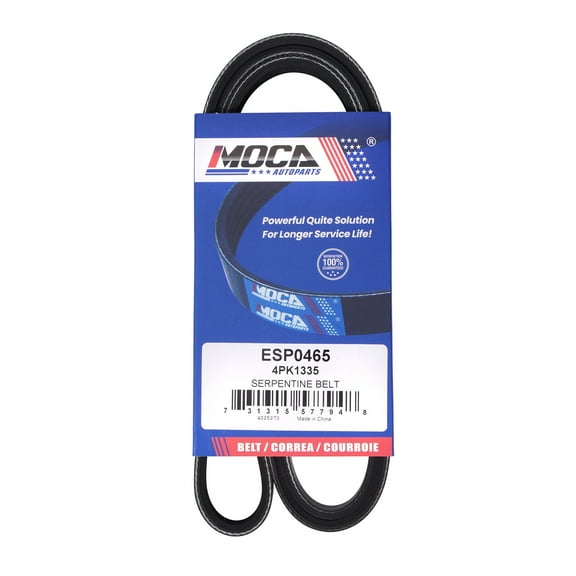MOCA AUTOPARTS 4PK1335 Serpentine Belt Fit for 2015-2023 Ford Mustang 2.3L & 1985-1986 Chevrolet Camaro 2.8L & 1986 Pontiac Fiero Firebird 2.8L