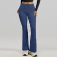 thumbnail image 5 of OIOLOYJM Flare Leggings for Women High-Waisted Tummy Control Yoga Pants Workout Running Bootcut Pants Casual Lounge Navy M, 5 of 5