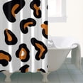 thumbnail image 4 of Black and Orange Of Leopard Print Shower Curtain 36"x72" ,Bathroom Decorative Shower Curtains Set with 12 Hooks,Modern Waterproof Washable Shower Curtain, 4 of 6