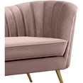 thumbnail image 5 of Pemberly Row Contemporary Pink Velvet Sofa with Sturdy Stainless Steel Legs, 5 of 8