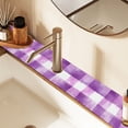 thumbnail image 2 of Yayeee Faucet Mat for Kitchen Sink 30" Diatomite Long Splash Guard Pad, Purple and White Pattern, 2 of 7